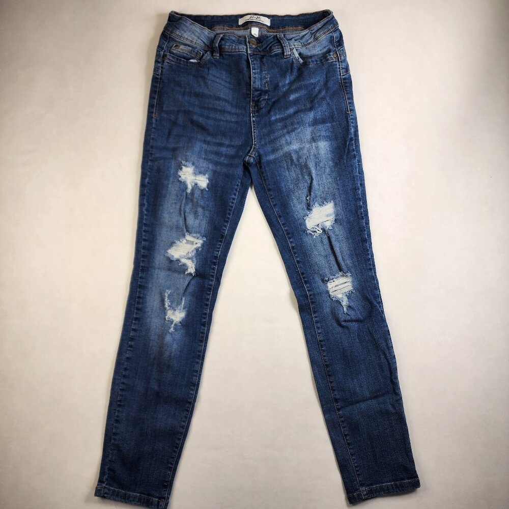 H&H By Harmony & Havoc Distressed High Rise Straight Leg Women's Size 10 Jeans
